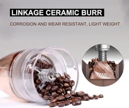 Upgrade draagbare braamkoffiemaler, elektrische koffiebonenmaling, instelbare braammolen met 5 precieze maalstanden voor druppel-/espresso-/French presses — thumbnail 4