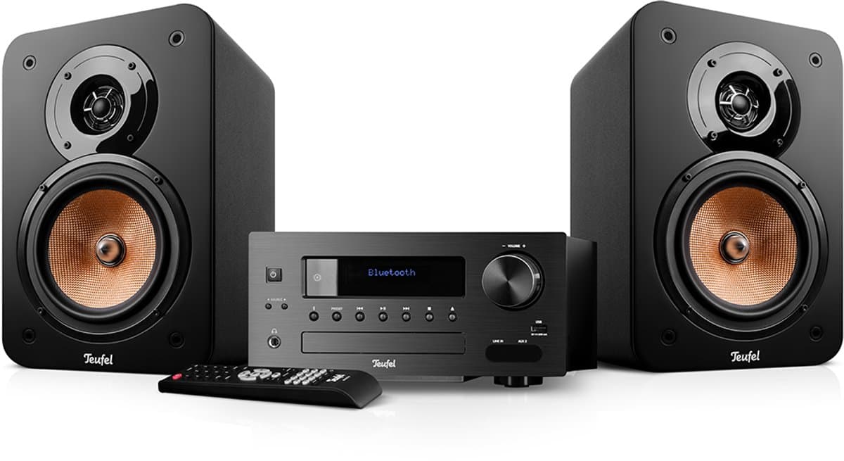 Teufel ULTIMA 20 KOMBO 2 - Premium compacte stereo installatie met 2-kanaals hifi-boekenplankspeakers - Bluetooth aptX, CD-speler en FM/DAB+ radio - zwart — afbeelding 1