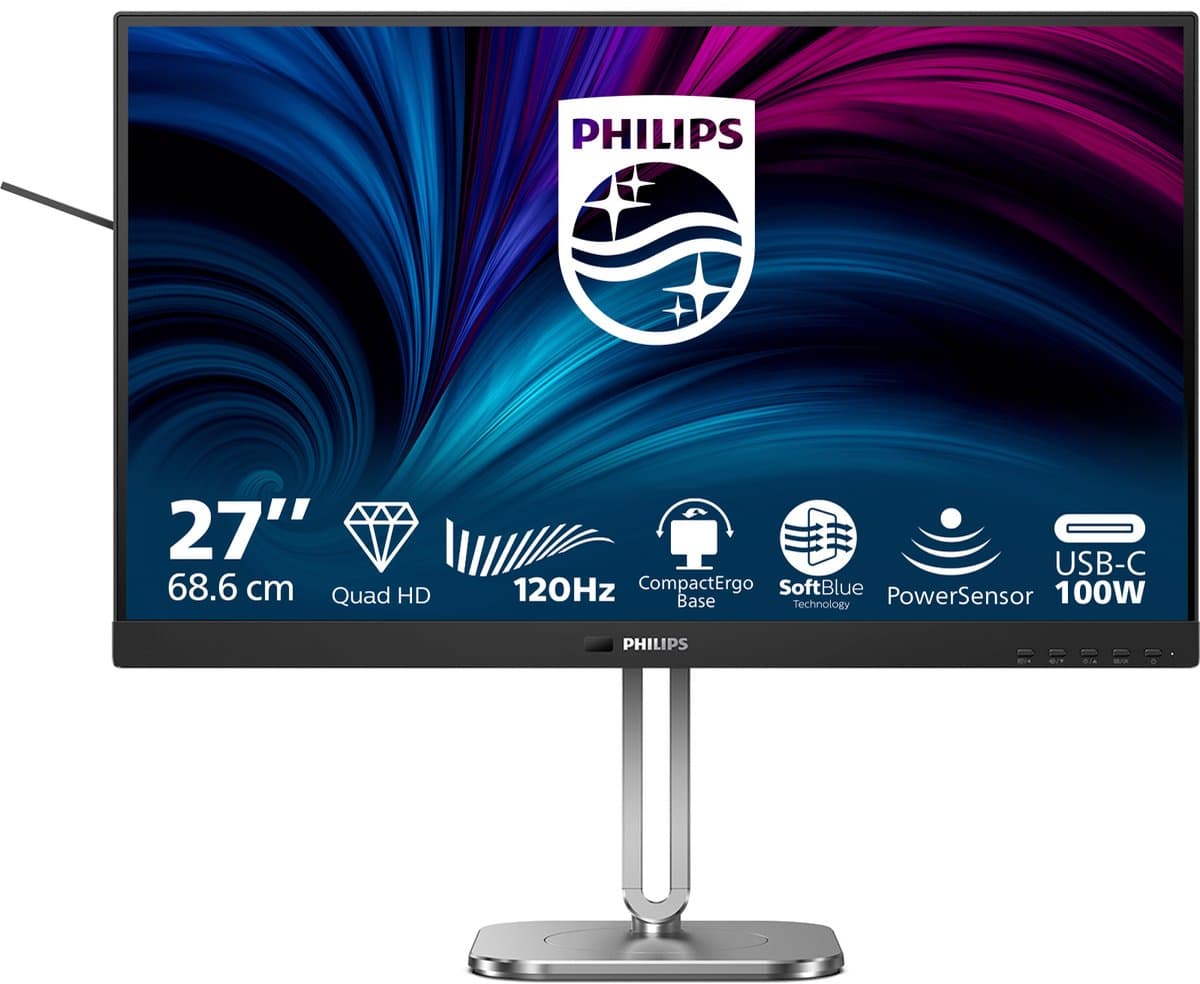 Philips 27B2U4601/00 computer monitor 68,6 cm (27") 2560 x 1440 Pixels Quad HD LCD Grijs — afbeelding 1