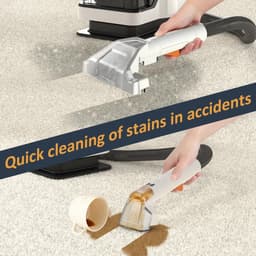 Draagbare tapijtreiniger - Vlekkenreiniger - Spotcleaner voor bank, tapijt en autobekleding - 750W - 15kPa zuigkracht - Compact en lichtgewicht - Spray- en zuigfunctie - Dubbele watertank - Handreiniger voor huisdierharen en hardnekkige vlekken — thumbnail 3
