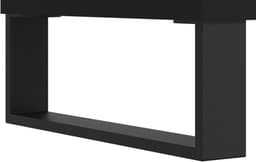 Platenspelermeubel - LP-kast - Platenspelerkast - Draaitafelstandaard - Platenspelerstandaard - Vintage Displayplank - Zwart — thumbnail 3