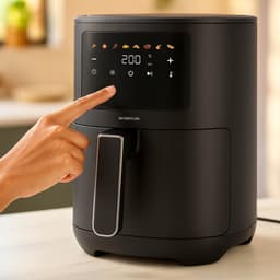 Inventum GF351HLDB Airfryer - 3,5L - 8 programma's - 80-200 °C - PFAS-vrij - Tot 3 personen - Zwart - WK — thumbnail 4