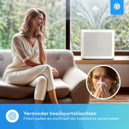 Luchtreiniger Premium met App - CADR 360 m³/u - Air Purifier XL - Luchtreinigers met HEPA Filter en Ionisator - Werkt tegen Huisstofmijt, Hooikoorts, Allergie - Silvergear — thumbnail 3