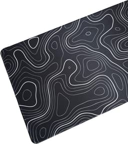 Muismat xxl - Black Topography - Gaming - 900 x 400 x 3 mm - Antislip — thumbnail 3