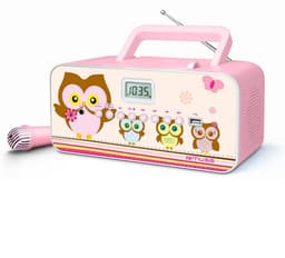 Muse M-29KP - Draagbare radio/CD-/MP3-speler met microfoon | karaoke | ideaal voor kinderen | roze — thumbnail 1