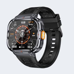 Smartwatch, kh50 ZWART, Smartwatch Dames en Heren, Horloge, Smartwatch Bluetooth, Sporthorloge, Horloge Heren en Dames, Activity Tracker, Smartwatch Android, IPS Scherm, IP68 WATERDICHT, 30 Dagen Standby, Smartwatches geschikt voor IOS, Android — thumbnail 5