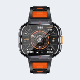 Smartwatch, kh50 ORANJE, Smartwatch Dames en Heren, Horloge, Smartwatch Bluetooth, Sporthorloge, Horloge Heren en Dames, Activity Tracker, Smartwatch Android, IPS Scherm, IP68 WATERDICHT, 30 Dagen Standby, Smartwatches geschikt voor IOS, Android — thumbnail 2
