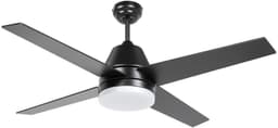 Livano Plafondventilator - Met Verlichting - Plafond Ventilator - Met Lamp - Plafonniere Met Ventilator - Met Licht - Zwart - 130cm — thumbnail 1