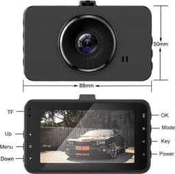 TechU™ Dashcam Voor en Achter Camera – M20 Zwart – Dashboardcamera – Full HD 1080P – 170° Wijdhoeklens – G-sensor – Bewegingssensor – Parkeermodus – Loop recording – Nachtvisie – Incl. Achteruitrijcamera - voor auto — thumbnail 4