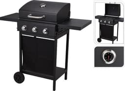 Gas Barbecue Vaggan 139 x 56,5 x 106 cm Black — thumbnail 5