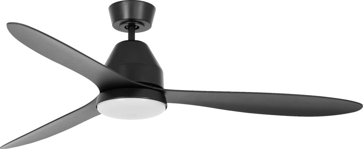 Plafondventilator Whitehaven Zwart incl. LED Ø 142cm — afbeelding 1