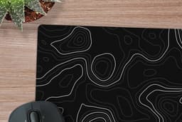 Muismat 80x40 cm - Bureaumat kantoor zwart - Computer en desktop accessoires - Muis en bureau mat onderlegger - Zwarte bureaulegger xl - Mousepad xxl - Kantoorartikelen decoratie - Muismatten office desk anti slip - Kantoormeubelen — thumbnail 2