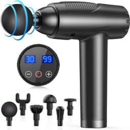 Massageapparaat voor spieren, dieptemassage, 30 snelheidsniveaus, 6 massagekoppen met ultra-stil, massageapparaat voor het herstel van vermoeidheid en ontspanning — thumbnail 1