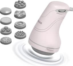 Elektrische Cellulite Massage Apparaat - 8 Delig Massage Koppen - Gua Sha - Full Body - Vacuüm - Cupping - Ontspanning -Roze — thumbnail 1