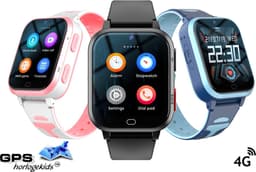 GPSHorlogeKids© - GPS horloge kind - smartwatch kinderen - WhatsApp - 4G videobellen - spatwaterdicht - SOS alarm - SMS - incl. SIM - Yoda Roze — thumbnail 4