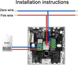 Draadloze thermostaat | Tuya WiFi & 433MHz RF ontvanger | Draaiknop | Opbouw | Zwart/grijs — thumbnail 2
