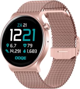 OOQE WATCH CS PRO - Smartwatch Heren en Dames | Geschikt voor iOS en Android | HD | Notificaties | Gezondheidsanalyse | Sportanalyse | GPS Koppeling | Bellen | Muziek/Audio Luisteren | Spelletjes | Ergonomisch | Nederlandstalig | Rosé Goud — thumbnail 1