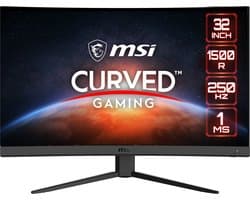 Msi G32C4X Monitor Voor Pc, Laptop En Gaming, 31,5 Inch, 2X Hdmi Dp Gebogen