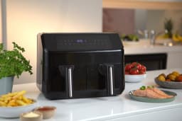 Emerio Dubbele Heteluchtfriteuse 2600W - 2x3.6L - Dual zone - Digitaal display - 50-200ºC - Timer - Sync Function - Zwart AF-130376.1 — thumbnail 3