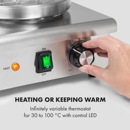 Klarstein Worstfabriek Pro 600 - Hotdog maker - 600W - 5 Liter - 30-100°C - glas - Roestvrij staal - Zilver,1L 7 kg - RVS - LED Thermostaat - Worstmachine - Worstapparaat - Sausage Maker - voor Snackbar — thumbnail 2