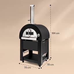 Diavolo Napoletana pizzaoven houtoven roestvrij edelstaal — thumbnail 3