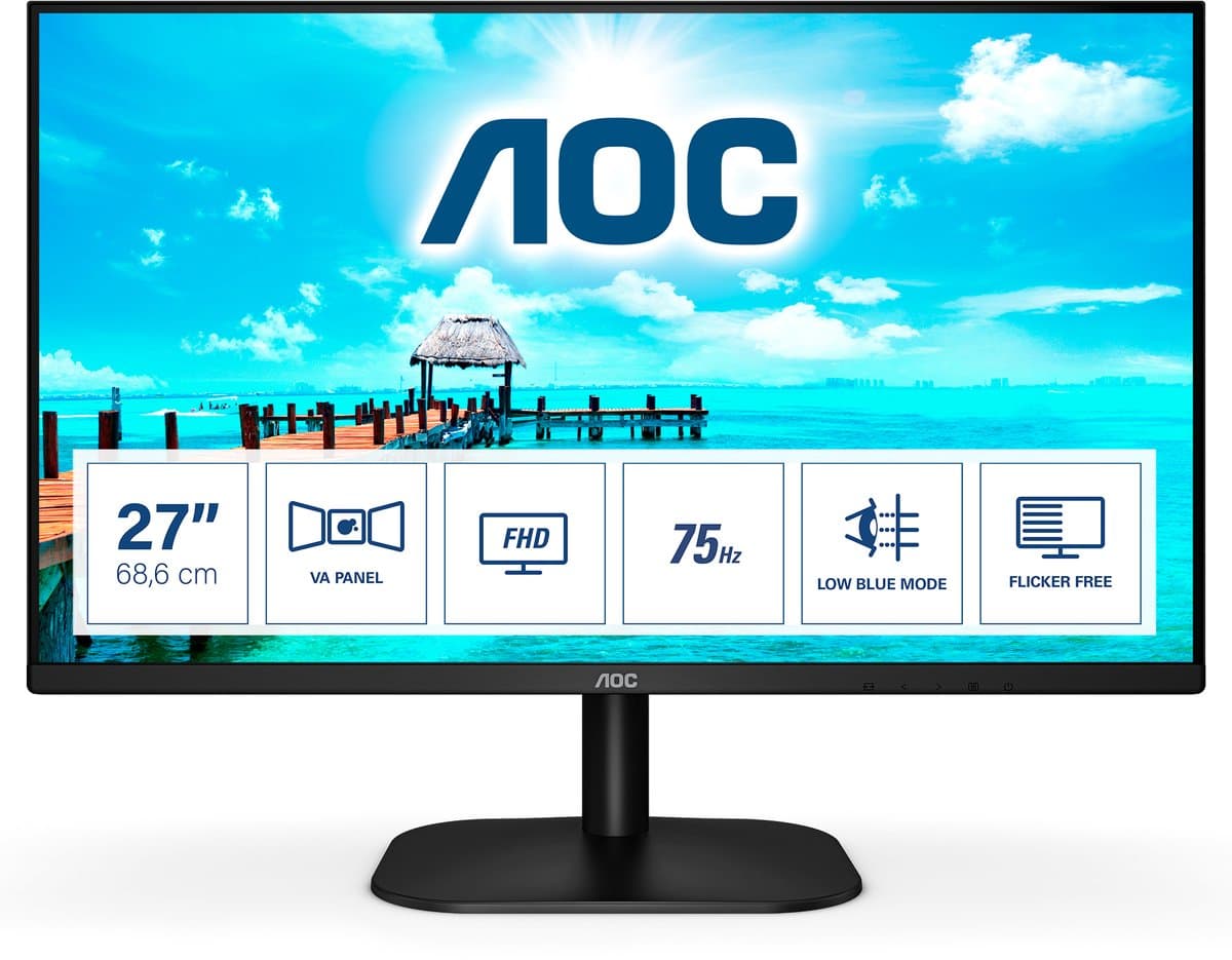 Monitor AOC 27B2DM 27" LED VA Flicker free 75 Hz — afbeelding 1