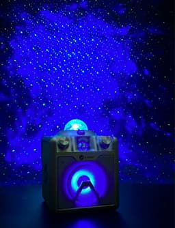 N-GEAR Disco Star 710 Gold - Bluetooth Speaker - Karaoke Set - Party Box met Sterrenprojector & 2 Microfoons — thumbnail 5