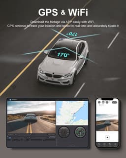 iZEEKER GD850 Dashcam voor auto - 4K & 1080P - Voor en Achter Camera - WiFi en GPS - 3'' IPS Touchscreen - Sony Sensor - Nachtzicht — thumbnail 3