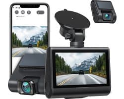 iZEEKER GD850 Dashcam voor auto - 4K & 1080P - Voor en Achter Camera - WiFi en GPS - 3'' IPS Touchscreen - Sony Sensor - Nachtzicht