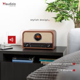 DAB radio met CD speler - Audizio Salerno - Retro radio met Bluetooth en mp3 speler - Stereo - 40W — thumbnail 5