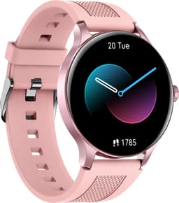Belesy® NOBLE - Smartwatch Heren – Smartwatch Dames - Horloge – Stappenteller – Calorieën - Hartslag – Sporten - Je eigen foto als wijzerplaat - Kleurenscherm - Full Touch - Silicone – Roze - Moederdag — thumbnail 2