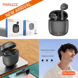 Phreeze Draadloze Oordopjes - Bluetooth Oordoppen - True Wireless EarBuds - Draadloos - 2e Generatie - Zwart — thumbnail 5