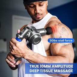 Massage Pistool - Verstelbare Arm - Diepe Weefsels - Ergonomisch Handvat - Draagbaar - Atleten - Pijnlijke Spieren Massage gun — thumbnail 4