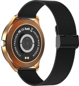 Belesy® Q9 Pro - Smartwatch Dames – Smartwatch Heren - Horloge - 1.28 inch - Kleurenscherm - Stappenteller - Bloeddruk - Hartslag - 75+ Wijzerplaten – Sporten – Staal – Goud - Zwart - Kerstcadeau — thumbnail 4