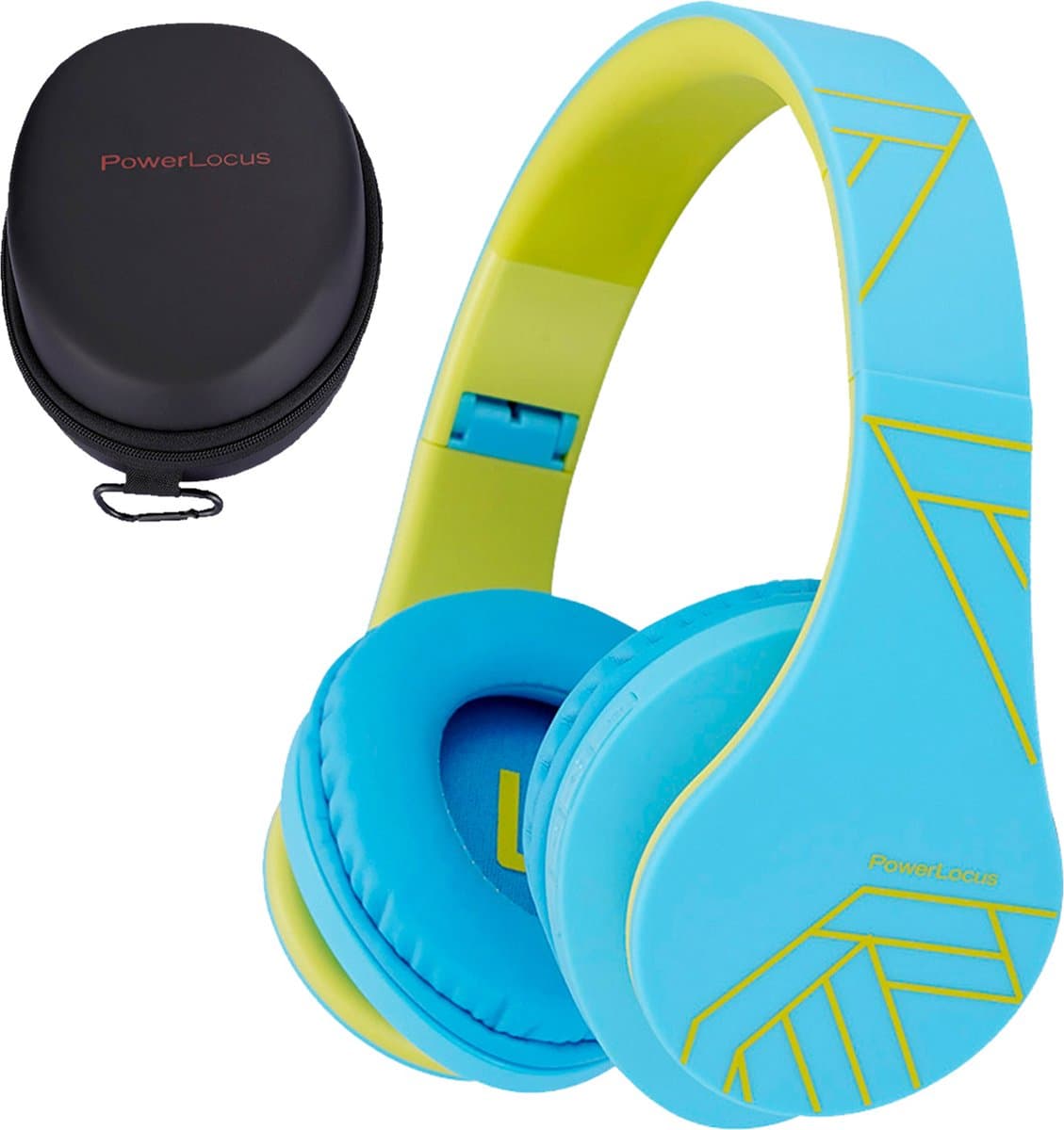 PowerLocus P2 draadloze Over-Ear Koptelefoon Inklapbaar koptelefoon voor kinderen - veilig volume van 85 dB- Bluetooth Hoofdtelefoon - Met microfoon — afbeelding 1