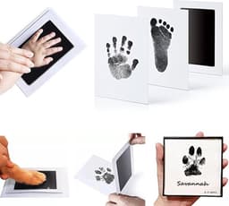 Baby Handafdruk -  Footprint Opdruk - Kit Baby  - Souvenirs Casting - Pasgeboren Voetafdruk Stempelkussen - Baby Klei Speelgoed geschenken — thumbnail 2