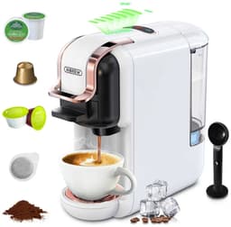 HiBREW H2B Koffiemachine - 5-in-1 - Nespresso, Dolce Gusto, K-Cup, ESE en Gemalen Koffie-WIT — thumbnail 1