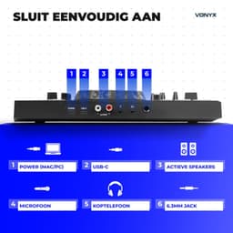 Vonyx Loop300 DJ controller set - Met actieve speakers - Virtual DJ LE software - Beginner DJ set — thumbnail 3