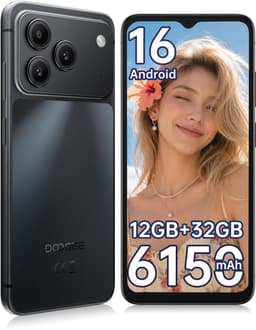 DOOGEE Note 57 Lite Smartphone - 6,56" - Android 16 - 12GB(3+9) RAM - 32GB ROM - 6150 mAh - Lichtgewicht 195 g - Zwart — thumbnail 1