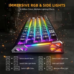 Attack Shark R68 HE Gaming Toetsenbord, Hall Effect, Carbon Fiber, 8K Polling - Ink Shade — thumbnail 5