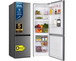 Heinner HCNF-HM293INVXD Koel-vriescombinatie – 293 L – Total No Frost – Inverter Compressor – Energieklasse D – Instelbare Thermostaat – LED-verlichting – RVS – 5 Jaar Garantie