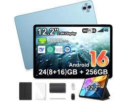Tablet Blackview Mega 5 - 12,2 inch 2,4K IPS 120 Hz - Android 16 - 24 GB (8+16) RAM, 256 GB ROM - 10000 mAh 55W - WiFi 6 - 1080P Widevine L1 - Blauw