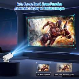 Draagbare Videoprojector 120 ANSI Lumen - 3840 x 2160 Resolutie - Wifi 6 Bluetooth - LCD Beamer - Voor Thuisbioscoop En Mobiel Gebruik — thumbnail 4