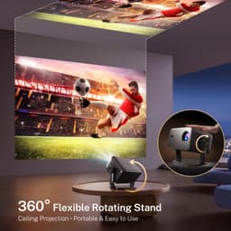 Beamer Smart - 800 ANSI Lumen - Native 1080p Resolutie - LCD Scherm - Android 14 OS - Voor Thuisbioscoop En Buiten — thumbnail 4