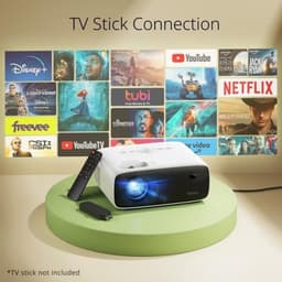 Bluetooth Projector 4K met Statief - Native 1080P 12000 Lumens - Bluetooth 5.2 - Draagbare Home Video Movie Projector - Compatibel met iOS-Android-HDMI-USB-AV-SD Card - Home Cinema Beamer — thumbnail 3