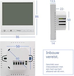 Warmara Thermostaat voor cv - CV Thermostaat - Slimme Thermostaat - Wit - 2cm x 9cm x 9cm — thumbnail 3