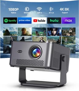 【Android 14 & 800 ANSI】Smart Beamer 4K-steuning, Native 1080P Draagbaar - ShopVlot — thumbnail 1