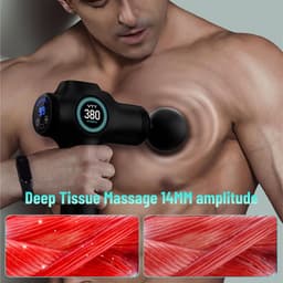 Massagepistool Spieren - 99 Standen - 9 Massagekoppen - LCD Touchscreen - USB C - Spiermassageapparaat - Rug - Nek - Schouders - Benen - Spierherstel - Ontspanning — thumbnail 5