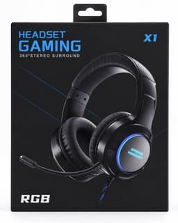 Gaming Headset X1 – Bedrade Gaming Koptelefoon met Microfoon – 360° Stereo Surround – Noise Cancelling – RGB – 3,5 mm – Geschikt voor PS4, PS5, Xbox & PC – Zwart/Blauw — thumbnail 2