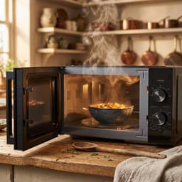 Heinner Vrijstaand Magnetron – 25 L – 800 W – 5 Vermogensstanden – Mechanische Bediening – Spiegelglazen Deur – 35 Min Timer – Ontdooifunctie – Geluidssignaal – Zwart – 5 Jaar Garantie — thumbnail 4